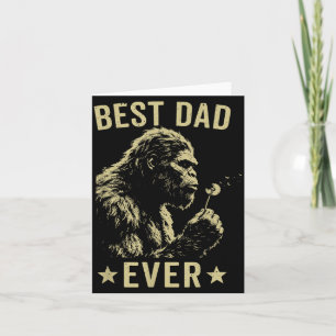 Carte Papa Rétro Bigfoot Sasquatch Drôle Fête des Pères