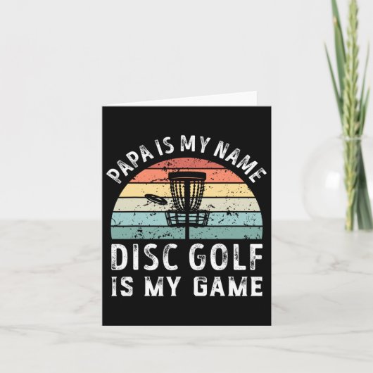 Carte Papa Rétro Drôle Disc Golf Est Mon Jeu Fête Des Pè (Devant)