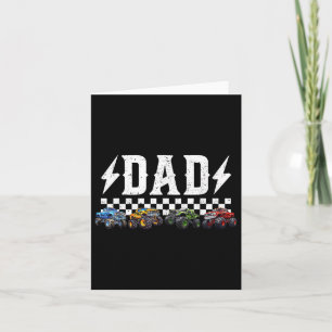 Carte Papa Retro Monster Camion Famille d'équipage Anniv