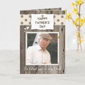 Carte Papa Rustic Fête des pères ou photo d'anniversaire (Fleur jaune)