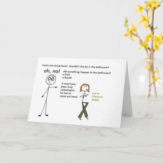 Carte Papa sarcastique (Fleur jaune)