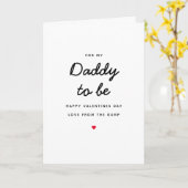 Carte Papa sera Grossesse de la Saint Valentin (Fleur jaune)