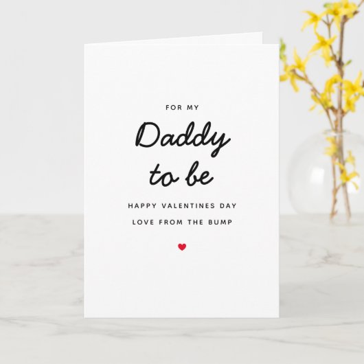 Carte Papa sera Grossesse de la Saint Valentin (Fleur jaune)