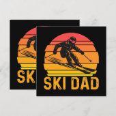Carte papa ski (Devant / Derrière)