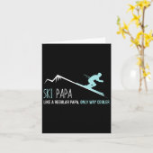 Carte Papa Ski  (Fleur jaune)