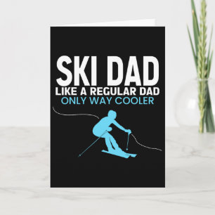 Carte Papa skieur drôle Fête des Pères - Skieur cool pou