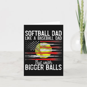 Carte Papa Softball Vintage Comme Un Papa Baseball Drape