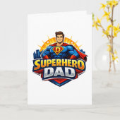 Carte Papa Super-héros (Fleur jaune)