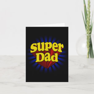 Carte Papa superbe, super héros rouge/jaune/bleu