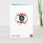 Carte Papa Superhero Dessin Discours Bulle Fête des père (Dos)