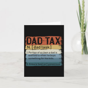 Carte Papa Taxes Fête des pères Sarcastique Awesome Dads