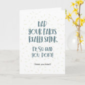 Carte Papa, Tes Peurs Puent ! (Fleur jaune)