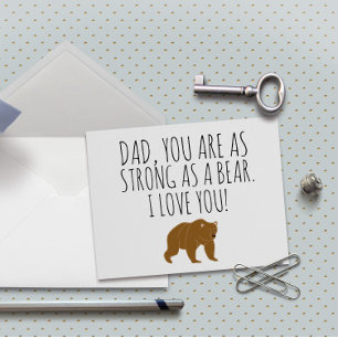 Carte Papa, Tu Es Aussi Forte Qu'Un Ours