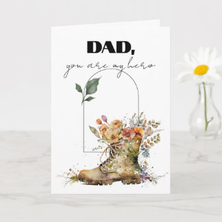 Carte Papa tu es mon héros Bonne fête des pères 