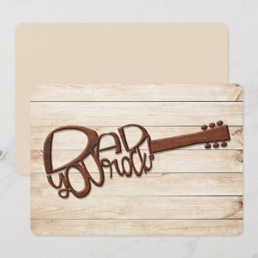 Carte Papa, tu roches Fête des pères en bois sculpté Gui (Devant / Derrière)