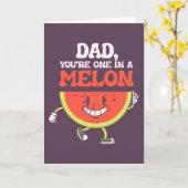 Carte Papa un dans le melon blague de papa drôle pour la (Fleur jaune)