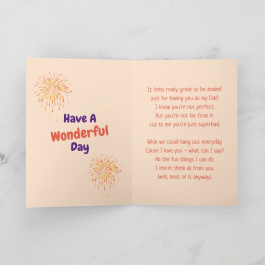 Carte PAPA - Un type cool (Intérieur)