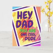 Carte PAPA - Un type cool (Fleur jaune)