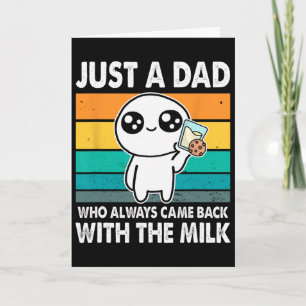 Carte Papa vintage qui revenait toujours avec du lait Pè