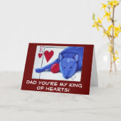 Carte PAPA vous êtes mon roi des coeurs (Fleur jaune)