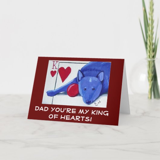 Carte PAPA vous êtes mon roi des coeurs (Devant)