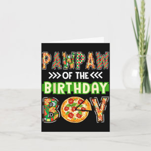 Carte Papapapa de l'anniversaire du garçon amateur de pi