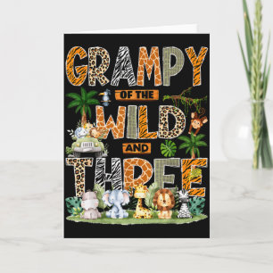 Carte Papapi Sauvage & Trois Zoo 3e Anniversaire Sa