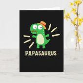 Carte Papasaurus Funny T-Rex Dinosaure Papa Famille Père (Fleur jaune)