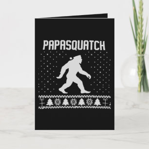 Carte Papasquatch Bigfoot Noël Papa Noël Noël laid