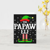 Carte Papaw Elf Funny Christmas Family Matching (Fleur jaune)