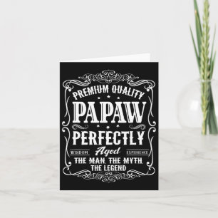 Carte Papaw Fête des pères Grandpa Cadeau Pour Hommes