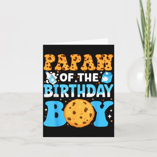 Carte Papaw Of The Birthday Boy Milk And Cookies 1st Bir (Devant)