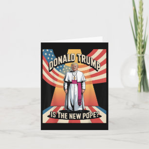 Carte Pape drôle & président Donald Trump, catholique