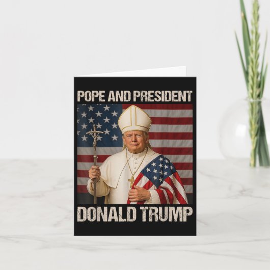 Carte Pape et président Donald Trump (Devant)