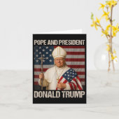 Carte Pape et président Donald Trump (Fleur jaune)
