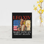 Carte Pape Léon Xiv Faire du Vatican un Grand Catholique (Fleur jaune)