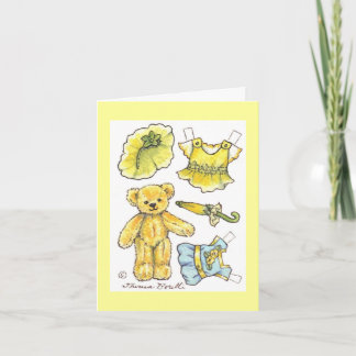 Carte Paper Doll Birthday Card