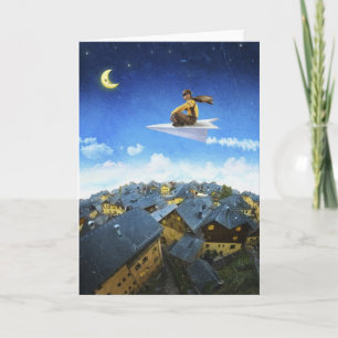 Carte Paper Plane Pilot - Greeting Card