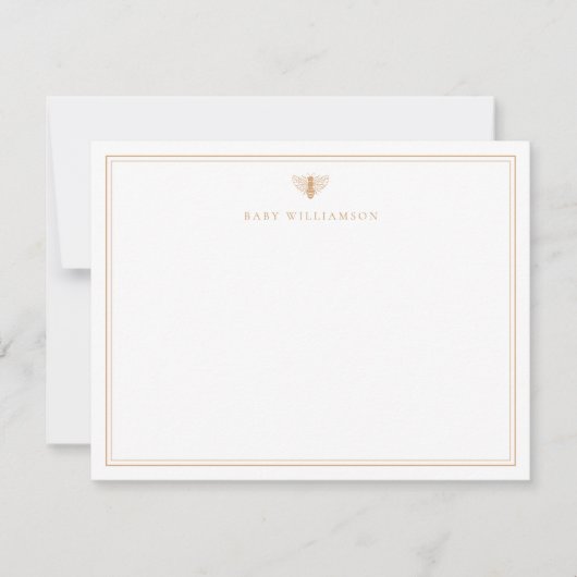 Carte Papeterie bébé douce comme du miel (Devant)
