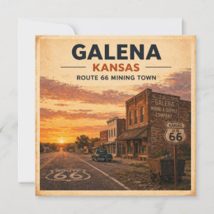 Carte Papeterie de la ville minière de Galena Kansas Rou