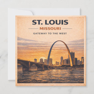 Carte Papeterie du coucher de soleil de la St. Louis Gat