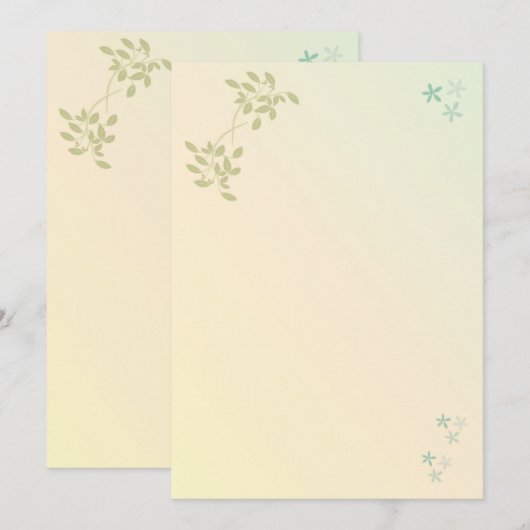 Carte Papeterie Love in Laurels (Devant / Derrière)