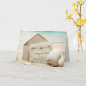 Carte Papeterie mariage Félicitations À Beach Sand (Fleur jaune)