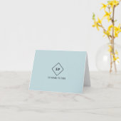 Carte Papeterie personnalisée avec monogramme minimalist (Fleur jaune)