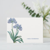 Carte Papeterie personnalisée vintage Lily (Debout devant)