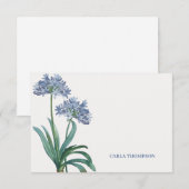 Carte Papeterie personnalisée vintage Lily (Devant / Derrière)