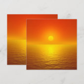 Carte Papeterie Reflet du Coucher de Soleil (Devant / Derrière)
