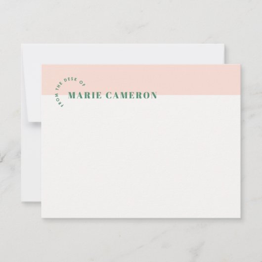 Carte Papeterie simple Pastel Colorblock - orange (Devant)