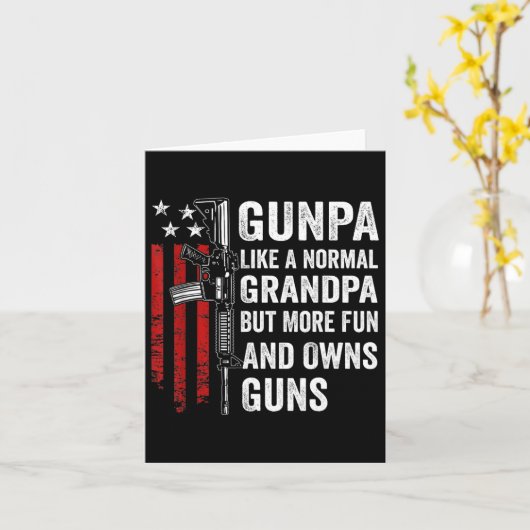 Carte Papi comme un grand-père normal mais plus amusant  (Fleur jaune)