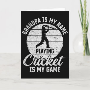 Carte Papi est mon nom jouer au cricket est mon jeu 1